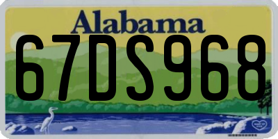 AL license plate 67DS968