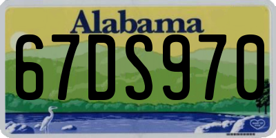 AL license plate 67DS970