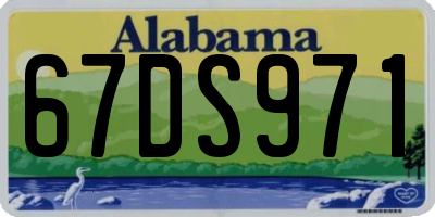 AL license plate 67DS971