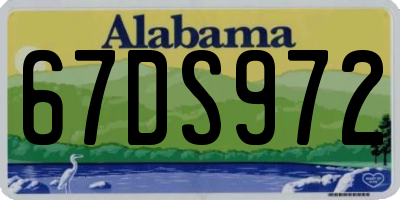 AL license plate 67DS972