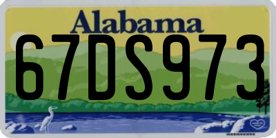 AL license plate 67DS973