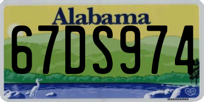 AL license plate 67DS974