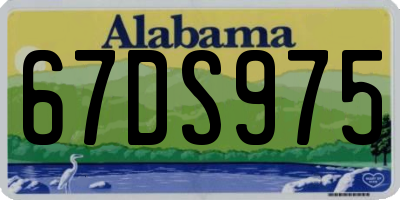 AL license plate 67DS975