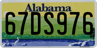 AL license plate 67DS976