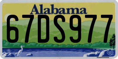 AL license plate 67DS977