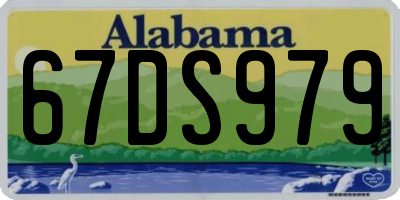 AL license plate 67DS979