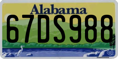 AL license plate 67DS988
