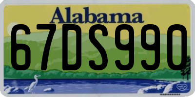 AL license plate 67DS990