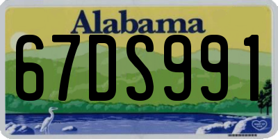 AL license plate 67DS991