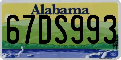 AL license plate 67DS993