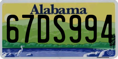 AL license plate 67DS994
