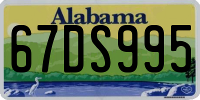 AL license plate 67DS995