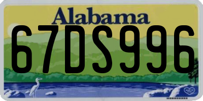AL license plate 67DS996