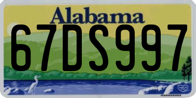 AL license plate 67DS997