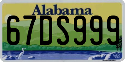 AL license plate 67DS999