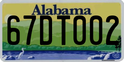 AL license plate 67DT002