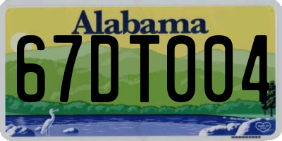 AL license plate 67DT004