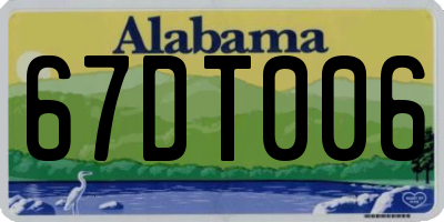 AL license plate 67DT006