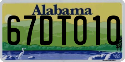 AL license plate 67DT010