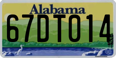 AL license plate 67DT014