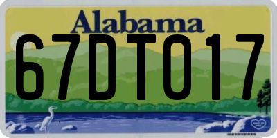 AL license plate 67DT017