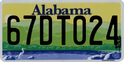 AL license plate 67DT024