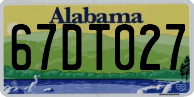 AL license plate 67DT027