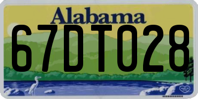 AL license plate 67DT028