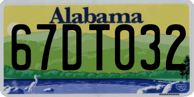 AL license plate 67DT032