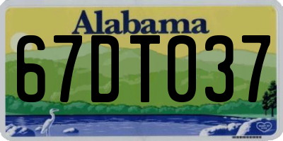 AL license plate 67DT037