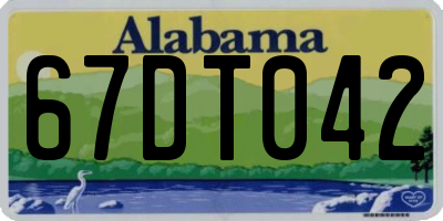 AL license plate 67DT042