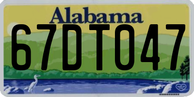 AL license plate 67DT047