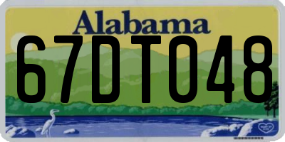 AL license plate 67DT048