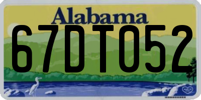 AL license plate 67DT052