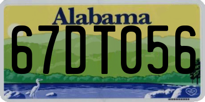 AL license plate 67DT056