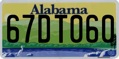AL license plate 67DT060