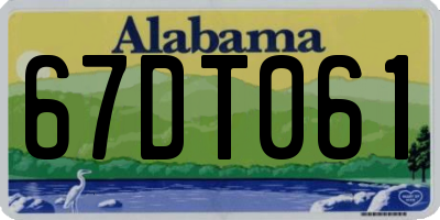 AL license plate 67DT061