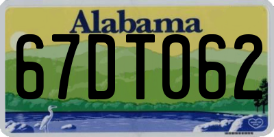AL license plate 67DT062