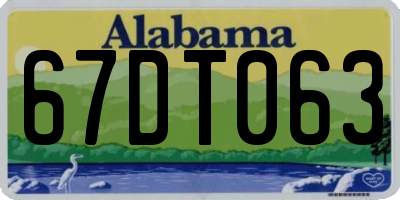 AL license plate 67DT063