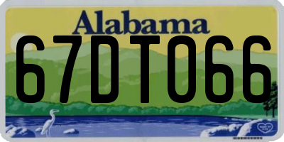 AL license plate 67DT066