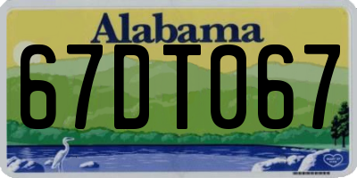 AL license plate 67DT067