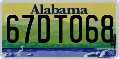 AL license plate 67DT068
