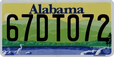 AL license plate 67DT072