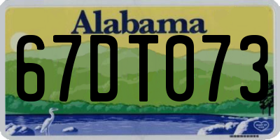 AL license plate 67DT073