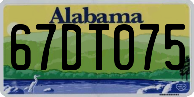AL license plate 67DT075