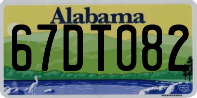 AL license plate 67DT082