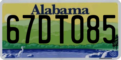 AL license plate 67DT085