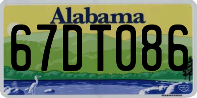 AL license plate 67DT086