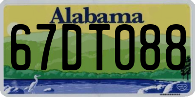 AL license plate 67DT088