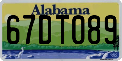 AL license plate 67DT089